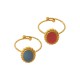 Enameled Stainless Steel 304 Finger Ring Oval 13x10mm