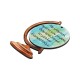 Wooden Pendant Globe Thank you Teacher 70x97mm