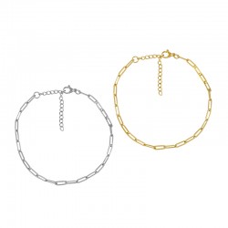 Trombone pour Bracelet de Cheville en Acier Inoxydable 304 190 mm et Rallonge 50 mm