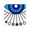Transparent/Blue/Black
