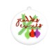 Colgante Redondo de Acrílico Plexi con Bolas Navideñas 50 mm