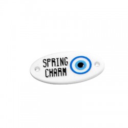 Conector de Metacrilato Ovalado y Ojo "SPRING CHARM" 28x13mm