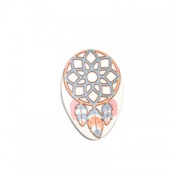 Pendentif en Acrylique Plexi en Forme de Goutte Dreamcatcher 41 x 60 mm