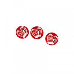 Guantes de la Suerte Redondos con Dorso Plano de Acrílico Plexi 15 mm