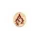 Pendentif Ovale en Acrylique Plexi Corail 36 x 45 mm