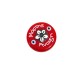Acrylic Bead Round Flat "Μάρτη" Flower 19mm