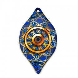 Colgante de Metacrilato Ojo de la Buena Suerte 45x80mm