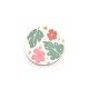 Pendentif rond floral en Plexiacrylique 50mm (paire)