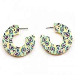 Boucles d'oreille ronds en Plexiacrylique 40mm (paire)