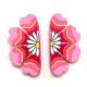 Pendientes de Metacrilato Media Margarita 23x45mm (2uds/Set)