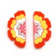 Boucles d'oreille demi marguerite en Plexiacrylique 25x50mm (paire)