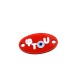 Plexi Acrylic Connector Oval with Evil Eye 20x11mm