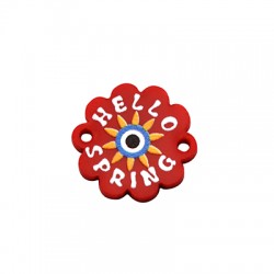 Connecteur en Acrylique Plexi Fleur « Hello Spring » 18 mm