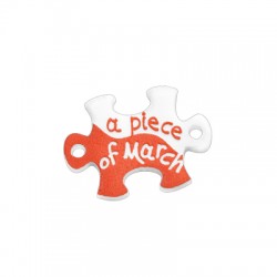 Connettore in Acrilico Plexiglass Puzzle Un Pezzo Di Marzo 22X16 mm