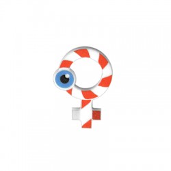 Conector de Metacrilato Símbolo Mujer con Ojo 15x22mm