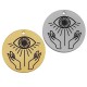 Pendentif rond en Acrylique Plexi Mains œil Maléfique 30 mm