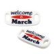 Conector de Metacrilato Plano "Welcome March" con Ojo 19x9mm
