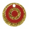 Glitter Gold/ Red