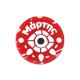 Connecteur rond en Acrylique Plexi « Μάρτης » avec œil Maléfique 18 mm