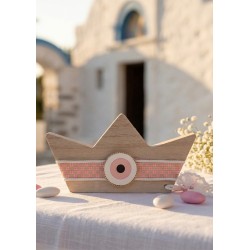 Bateau décoratif en bois 160 x 84 mm