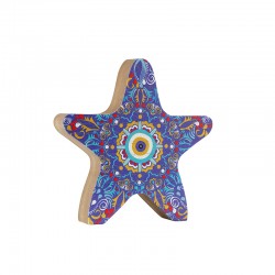 Étoile de mer Décorative en bois avec œil Maléfique 120 Mm/20 mm