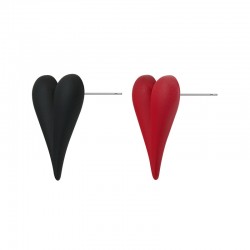 Orecchino a Cuore in Acrilico con Effetto Gomma 20X25 mm