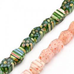Passante in Vetro Millefiori Irregolare 12x16mm
