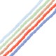 Perle de Verre tube Facettée (~2X4 mm (~85 Pièces/Cordon)