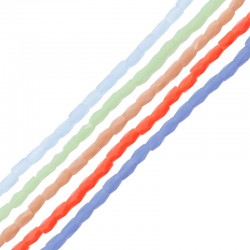 Perle de Verre tube Facettée (~2X4 mm (~85 Pièces/Cordon)