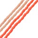 Perle de Verre tube Facettée (~2X4 mm (~85 Pièces/Cordon)
