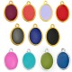 Enameled Zamak Charm Oval 16x20mm
