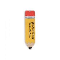 Ciondolo in legno a forma di matita "Amazing Teacher" 45x165 mm/2 mm Ø 4 mm