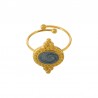 18K Gold/ Pearl Black