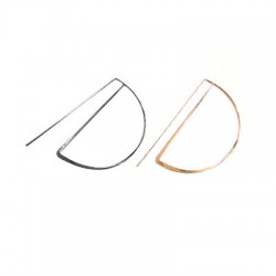 Boucle D'Oreille Demi-Cercle en Laiton 32 x 52 mm
