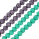 Glass Crystal Bead Round Faceted 6x4mm Ø1.4mm (~90pcs)