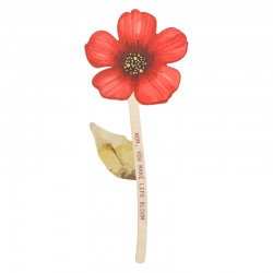 Wooden Bookmark Poppy Flower for Mom 83x200mm