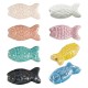 Perle en céramique émaillée en forme de poisson 26 x 12 mm Ø 2 mm