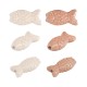 Enameled Ceramic Bead Fish 26x12mm Ø2mm