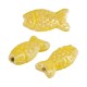 Perlina in Ceramica Smaltata a Forma di Pesce 26x12 mm Ø 2 mm
