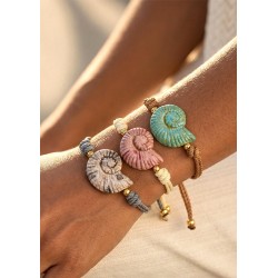 Pendentif escargot en Céramique émaillée 33x42mm (Ø2,8mm)