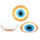 Glass Cabochon Flatback Round with Evil Eye 10mm