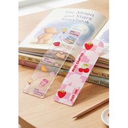 Marcapáginas de acrílico «I am reading» 48 x 180 mm/2 mm Ø 4,5 mm