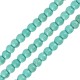 Χαολίτης Χάντρα Στρογγυλή Τυρκουάζ 4mm (~Ø1.2mm (~100τμχ)