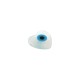 MOP Shell Bead Heart Flat with Evil Eye 10mm/2.7mm Ø0.8mm