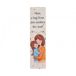 Marque-Page en Bois « Un Câlin de Maman » 48 x 180 mm Ø 5 x 4 mm