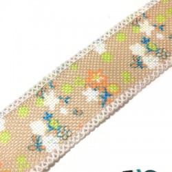 Nastro di Canapa con Fiori 40mm (~10yard/bobina)
