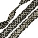 Ruban en Polyester avec Losanges Ethniques 28 mm (~5 Yards)