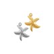 Stainless Steel 304 Charm Starfish 14x16mm/3.6mm