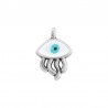 999° Silver Antique Plated/ 5µm/ White/ Light Blue/ Black