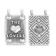 Ciondolo in Zama "LOVERS" con Cuore 17x24mm